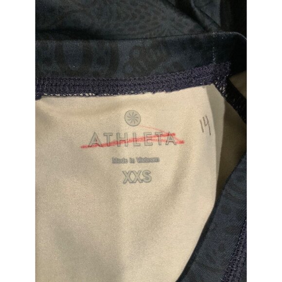 Athleta Gray Geometric Aztec Patterned Long Sleeve Cool Down Shirt, Size XXS - Picture 8 of 8